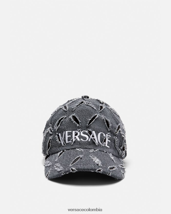 mujer gorra de béisbol con logo recortado Versace gris 2RP40F910 accesorios