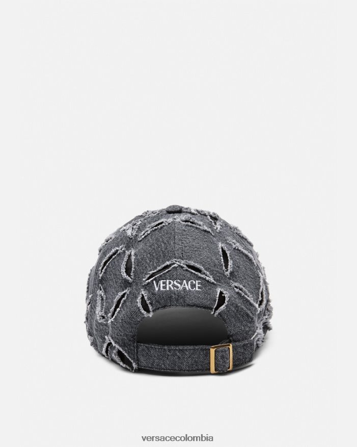 mujer gorra de béisbol con logo recortado Versace gris 2RP40F910 accesorios