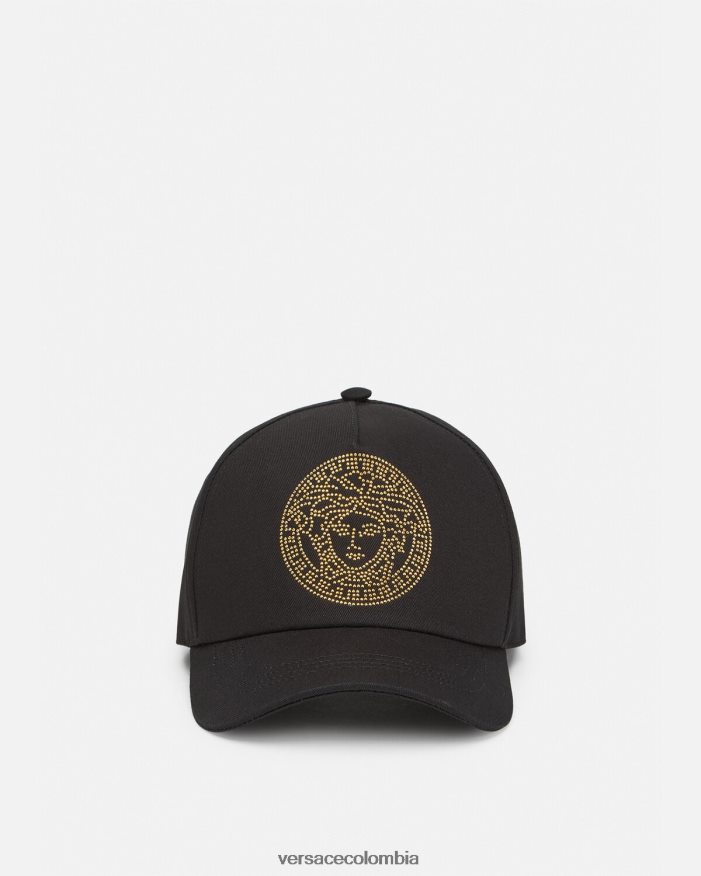 mujer gorra de béisbol con tachuelas y Medusa Versace negro 2RP40F881 accesorios