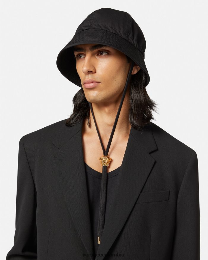 mujer sombrero de pescador con medusa Versace negro 2RP40F1700 accesorios