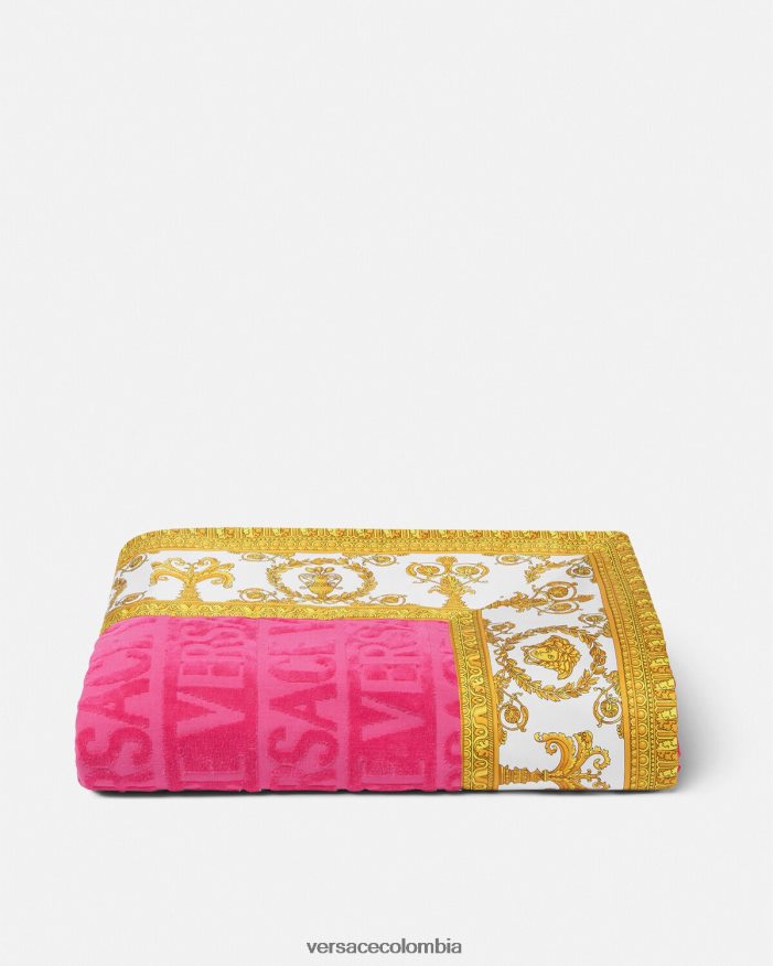 mujer i toalla de playa barroca Versace fucsia 2RP40F1202 ropa interior y ropa de playa