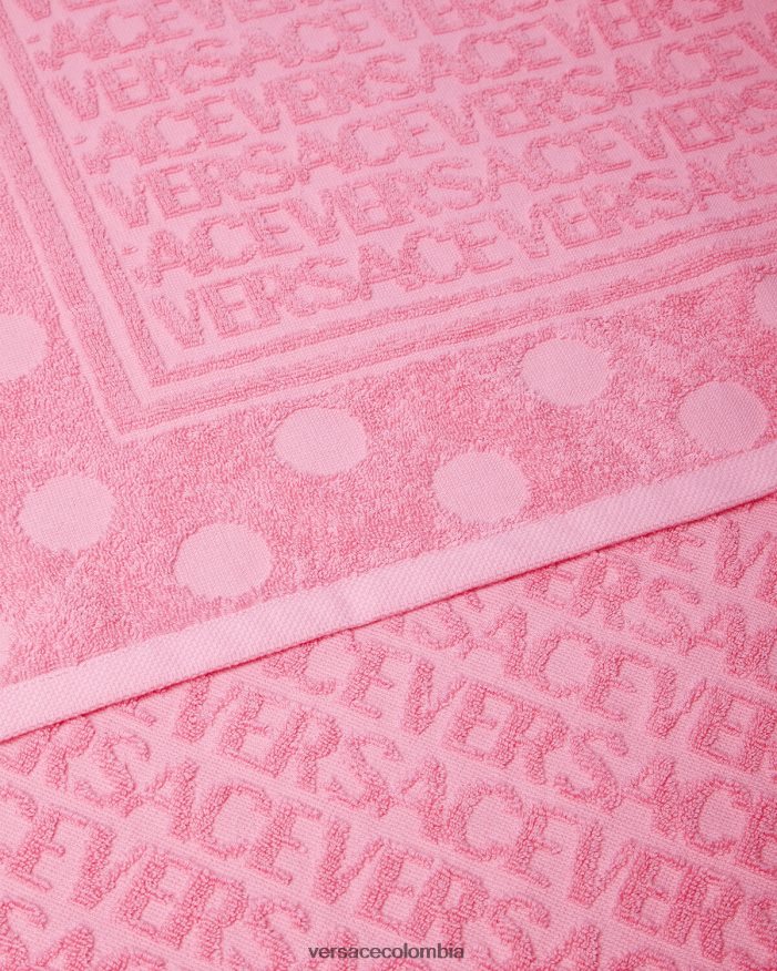mujer toalla de baño con lunares en toda la prenda Versace rosa 2RP40F1196 ropa interior y ropa de playa