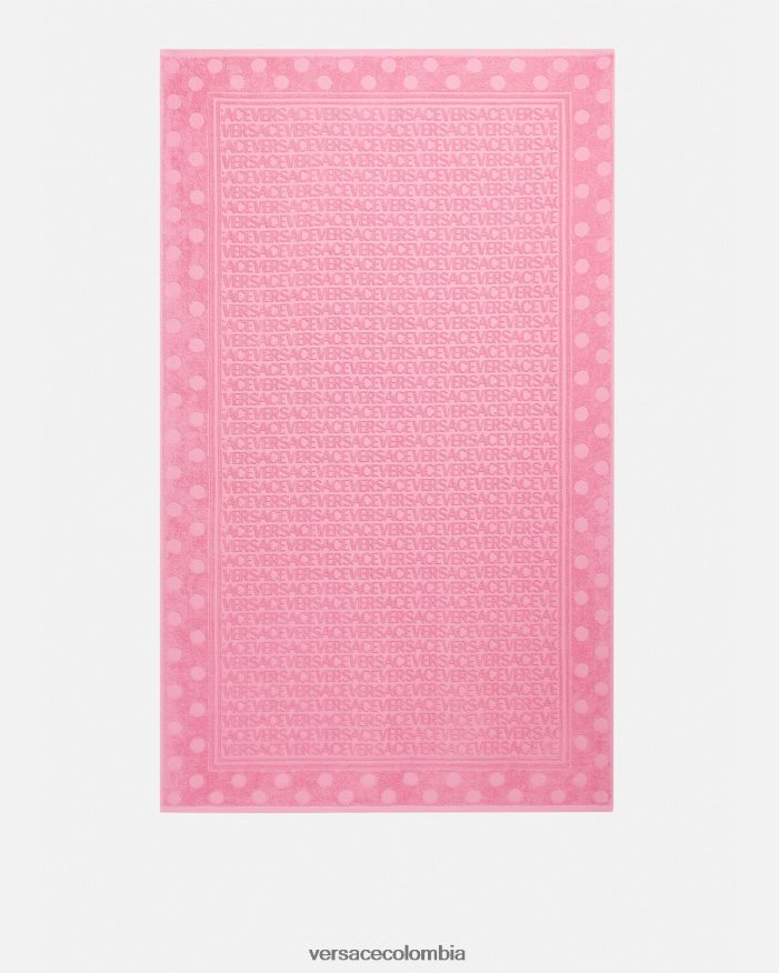 mujer toalla de baño con lunares en toda la prenda Versace rosa 2RP40F1196 ropa interior y ropa de playa