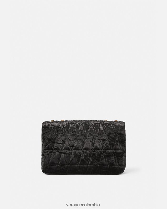 mujer bolso de hombro virtus de terciopelo Versace negro 2RP40F373 bolsas