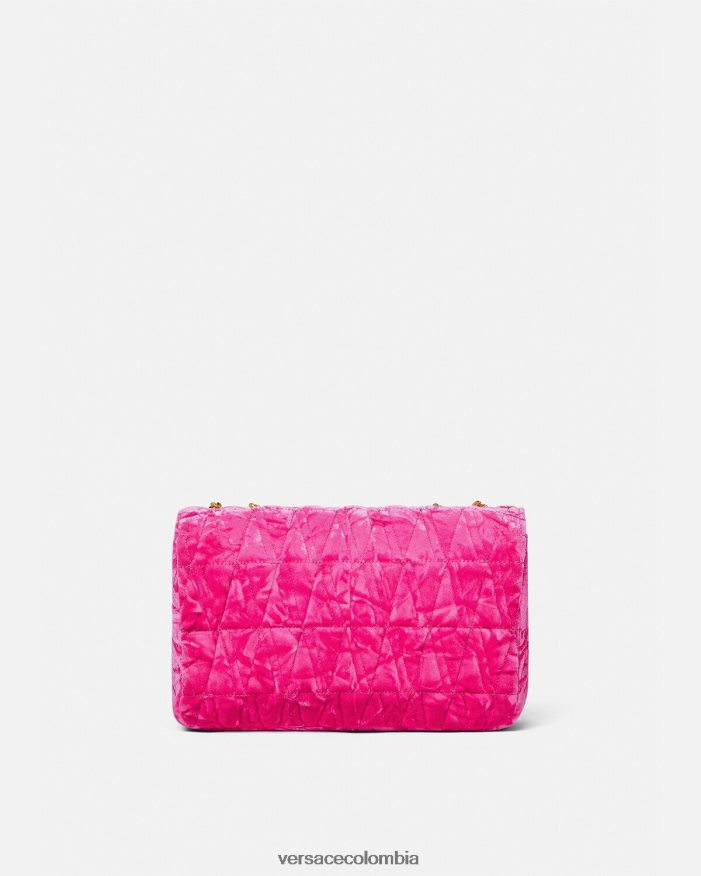mujer bolso de hombro virtus de terciopelo Versace rosa 2RP40F376 bolsas