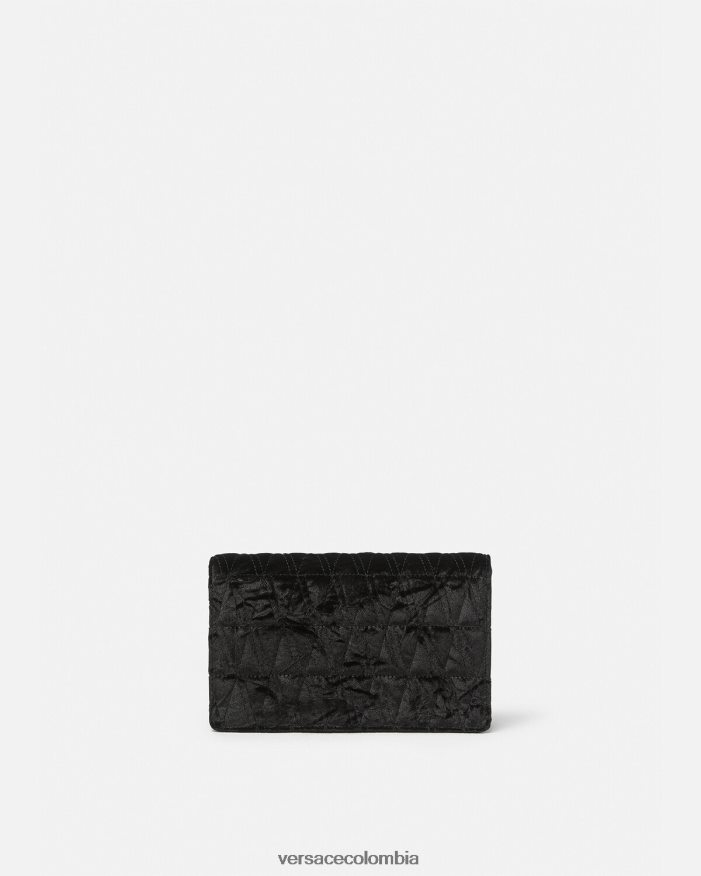 mujer bolso de mano virtus de terciopelo Versace negro 2RP40F378 bolsas