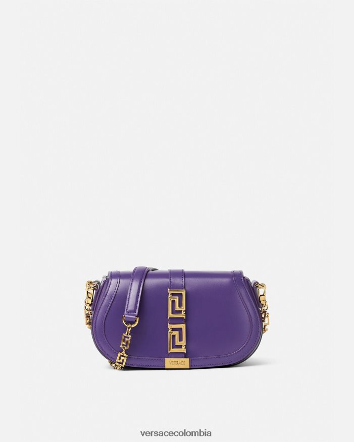 mujer bolso de hombro con greca diosa Versace Violeta 2RP40F264 bolsas