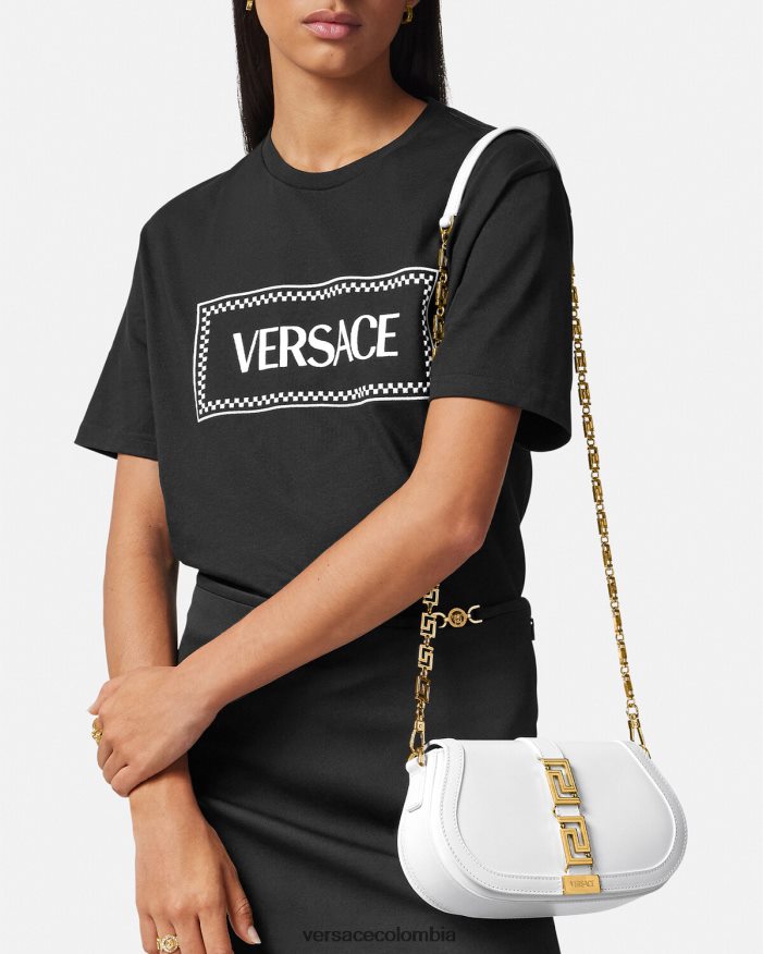 mujer bolso de hombro con greca diosa Versace blanco 2RP40F253 bolsas