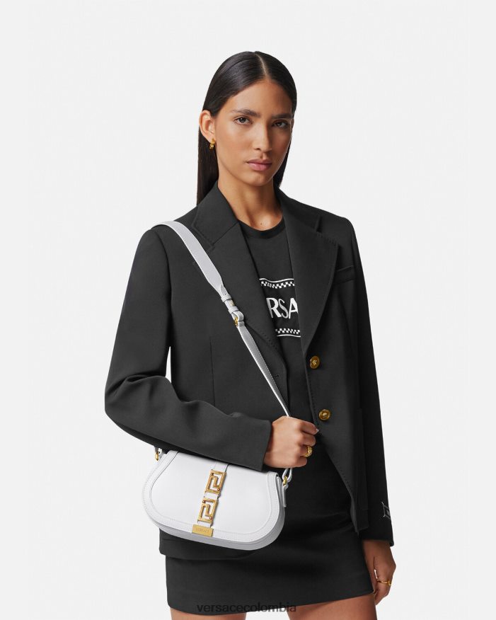 mujer bolso de hombro con greca diosa Versace blanco 2RP40F253 bolsas
