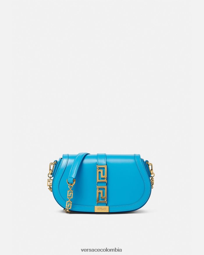 mujer bolso de hombro con greca diosa Versace dv azul 2RP40F266 bolsas