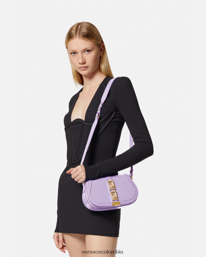 mujer bolso de hombro con greca diosa Versace lila 2RP40F265 bolsas