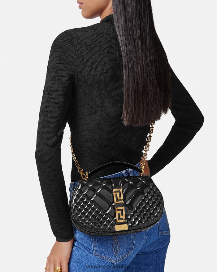 mujer bolso de hombro con greca diosa Versace negro 2RP40F246 bolsas