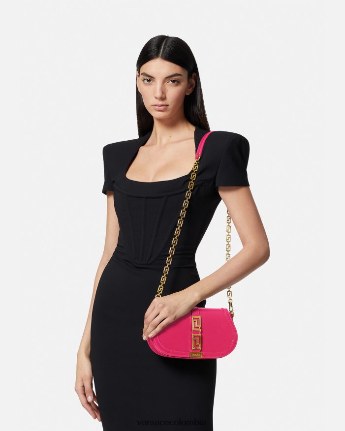 mujer bolso de hombro con greca diosa Versace rosa 2RP40F252 bolsas