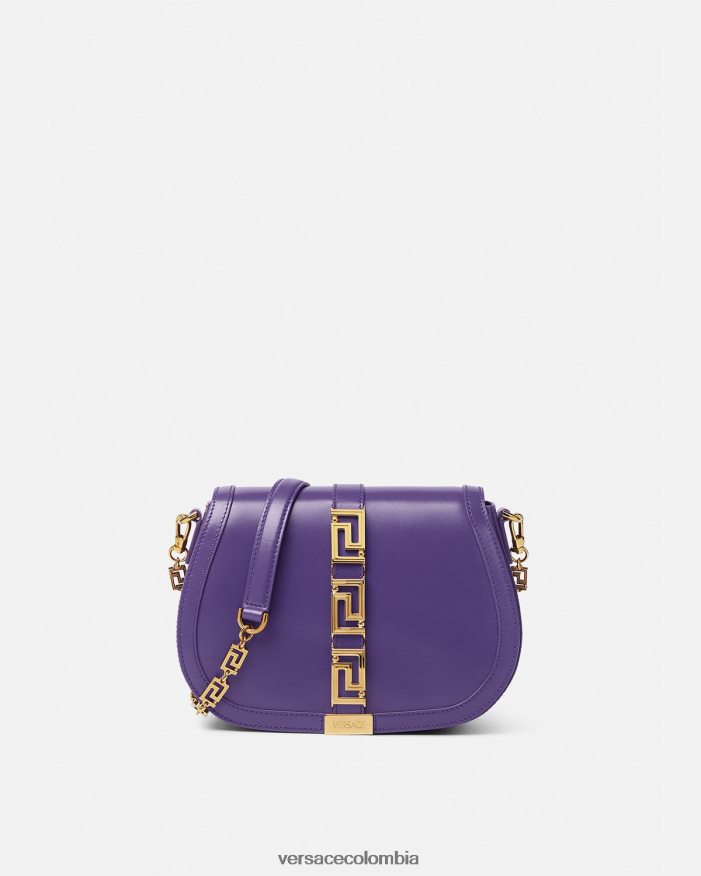 mujer bolso de hombro grande con greca diosa Versace Violeta 2RP40F271 bolsas