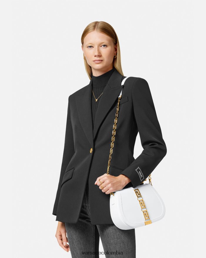 mujer bolso de hombro grande con greca diosa Versace blanco 2RP40F255 bolsas