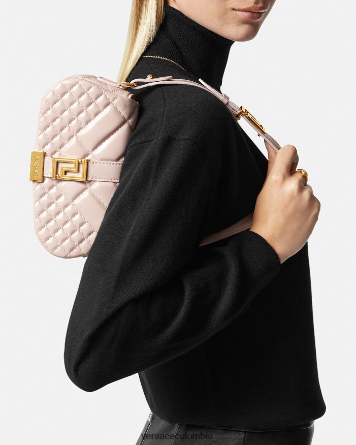 mujer bolso de hombro mini con greca diosa Versace Rosa claro 2RP40F243 bolsas