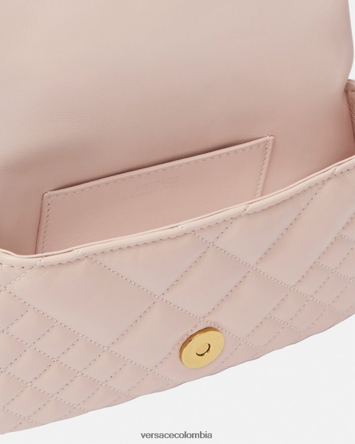 mujer bolso de hombro mini con greca diosa Versace Rosa claro 2RP40F243 bolsas