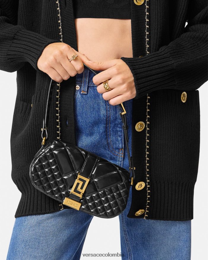 mujer bolso de hombro mini con greca diosa Versace negro 2RP40F244 bolsas
