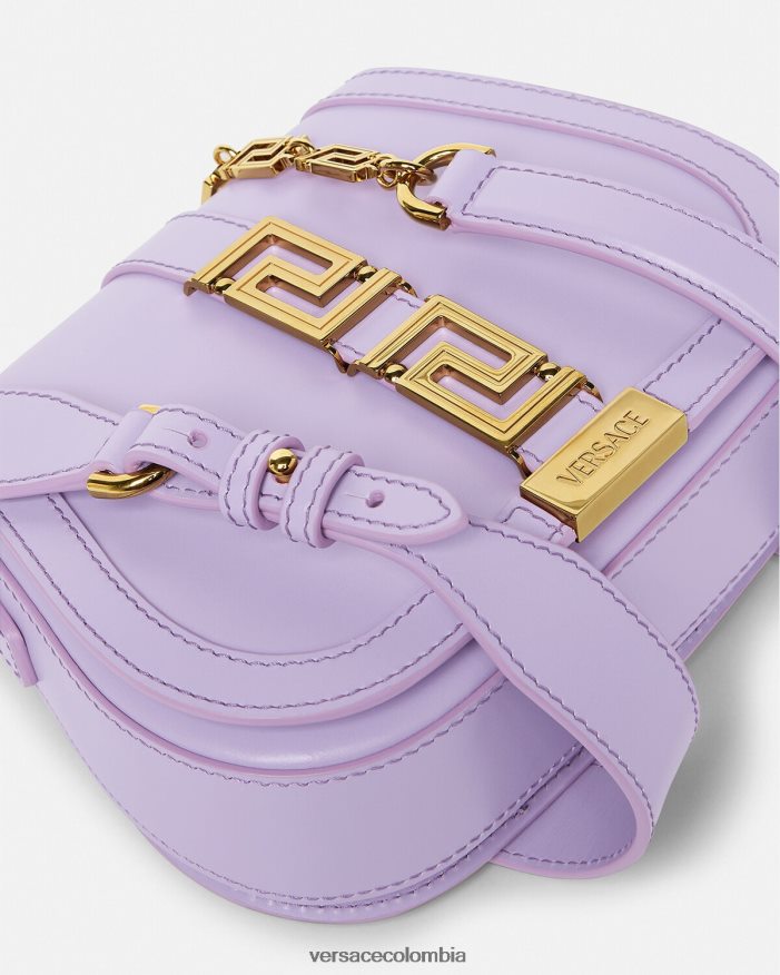 mujer bolso de hombro pequeño con Greca Diosa Versace lila 2RP40F263 bolsas