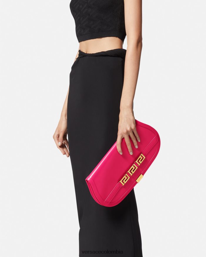 mujer bolso de mano con greca diosa Versace rosa 2RP40F262 bolsas