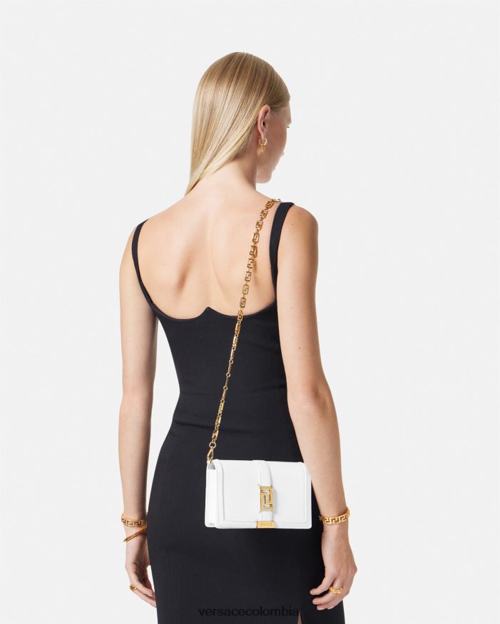 mujer bolso mini con greca diosa Versace blanco 2RP40F257 bolsas