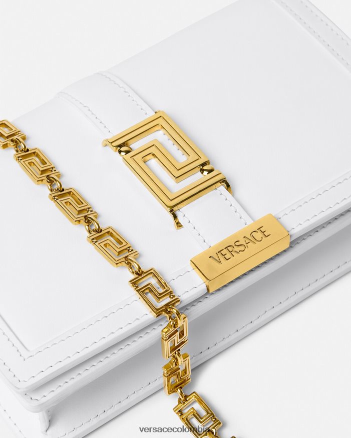 mujer bolso mini con greca diosa Versace blanco 2RP40F257 bolsas
