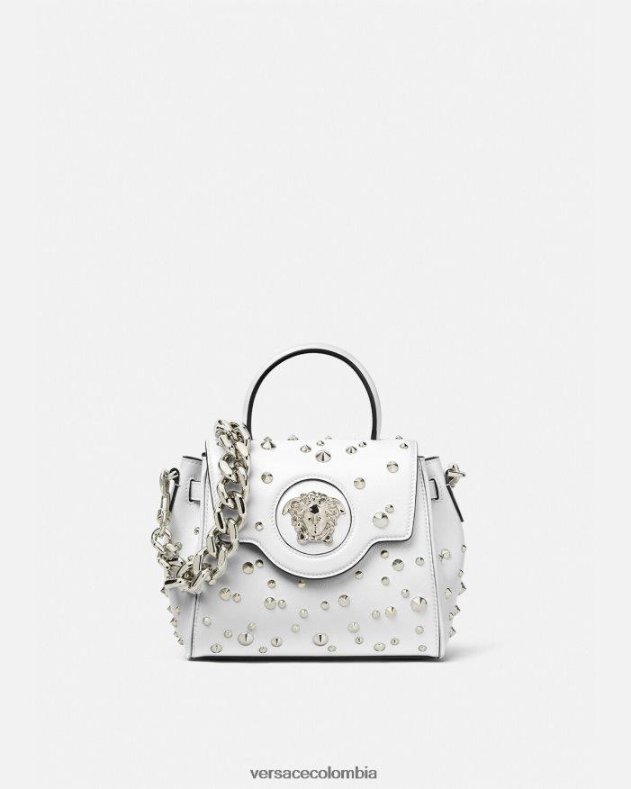 mujer bolso de mano pequeño con pinchos la medusa Versace blanco 2RP40F351 bolsas