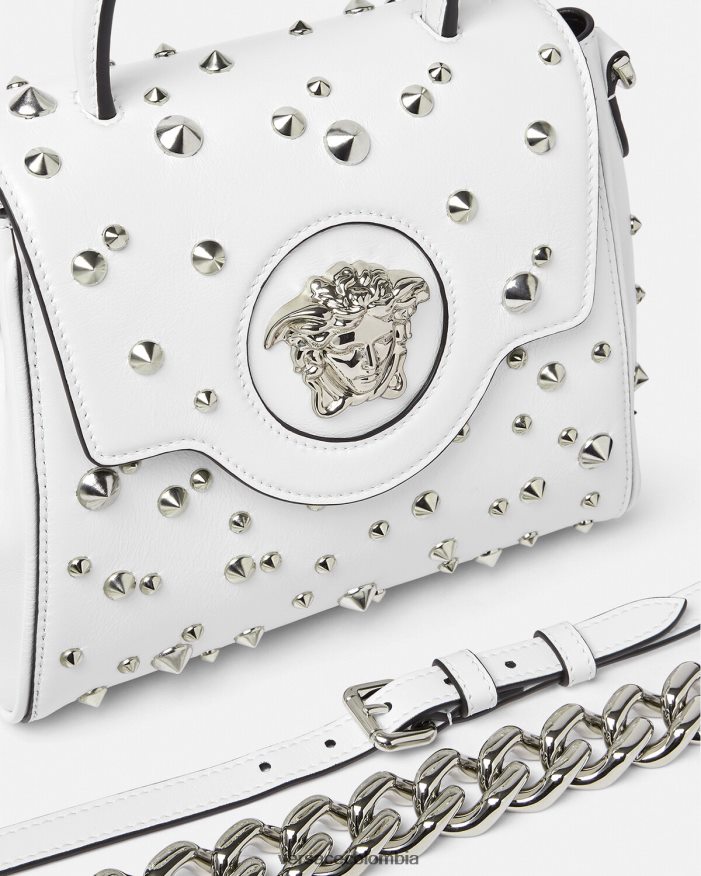 mujer bolso de mano pequeño con pinchos la medusa Versace blanco 2RP40F351 bolsas