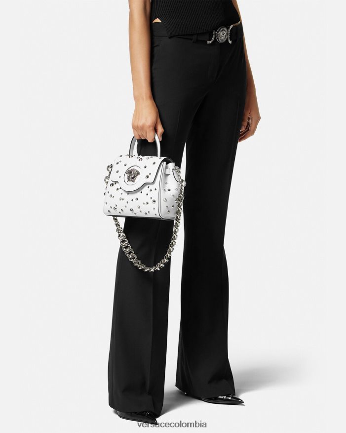 mujer bolso de mano pequeño con pinchos la medusa Versace blanco 2RP40F351 bolsas