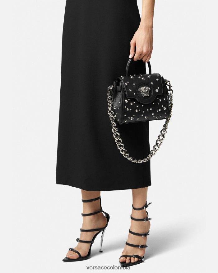 mujer bolso de mano pequeño con pinchos la medusa Versace negro 2RP40F350 bolsas