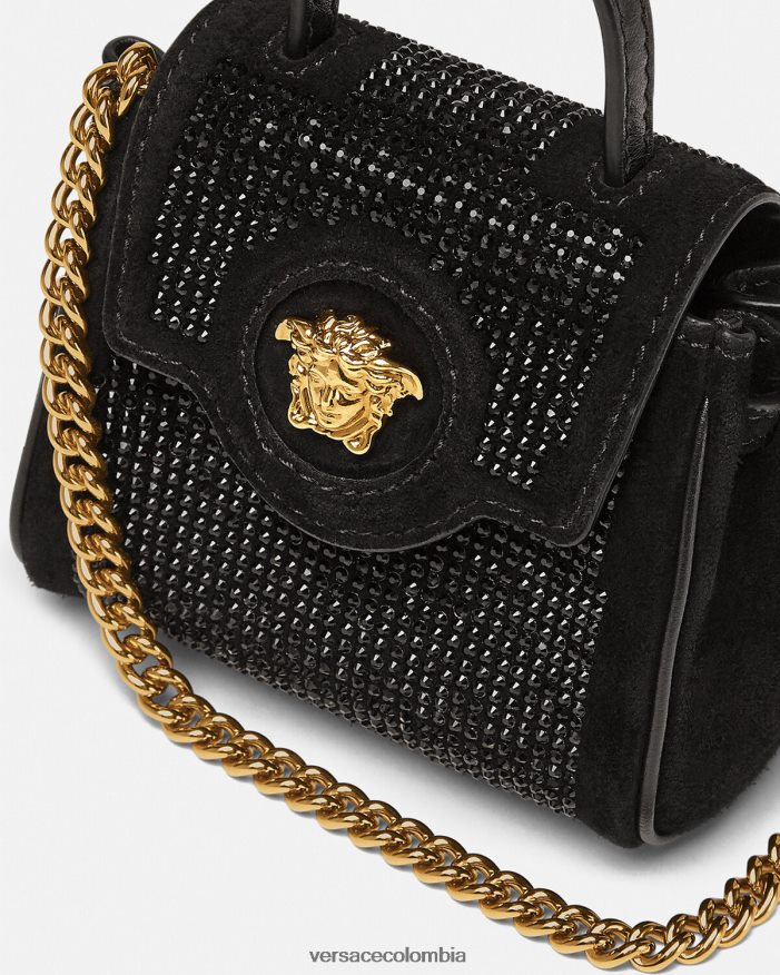 mujer bolso micro con tachuelas la medusa Versace negro 2RP40F329 bolsas