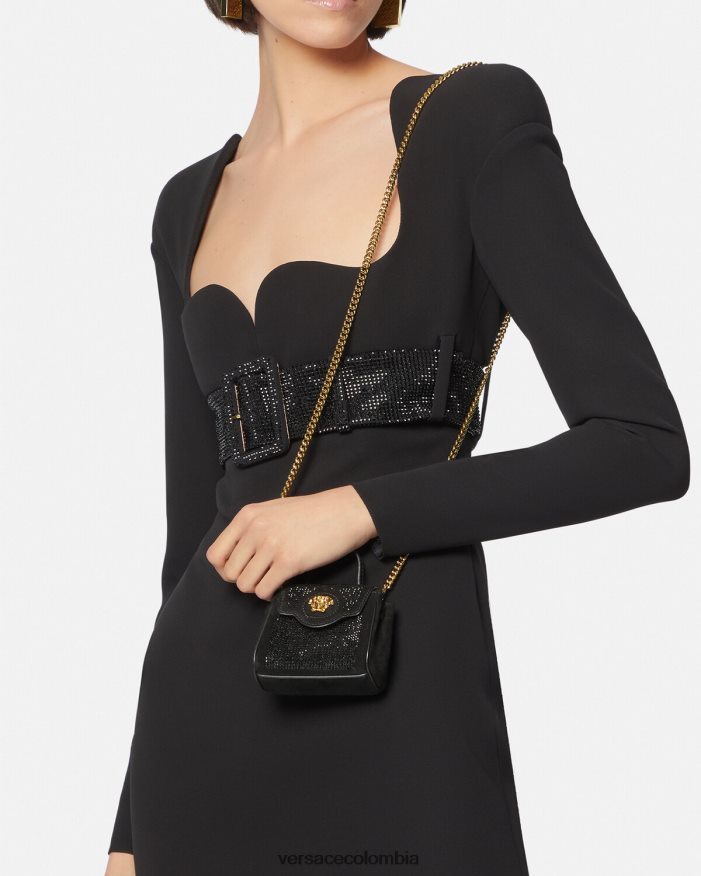 mujer bolso micro con tachuelas la medusa Versace negro 2RP40F329 bolsas