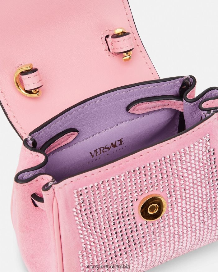 mujer bolso micro con tachuelas la medusa Versace rosa 2RP40F328 bolsas