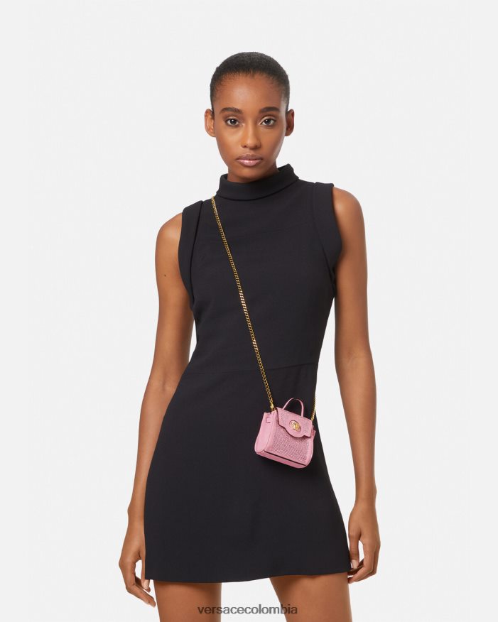 mujer bolso micro con tachuelas la medusa Versace rosa 2RP40F328 bolsas