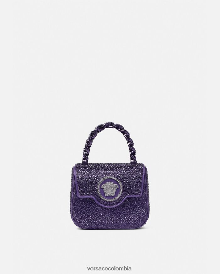 mujer bolso mini con medusa de cristales Versace Violeta 2RP40F360 bolsas