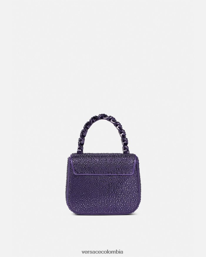 mujer bolso mini con medusa de cristales Versace Violeta 2RP40F360 bolsas