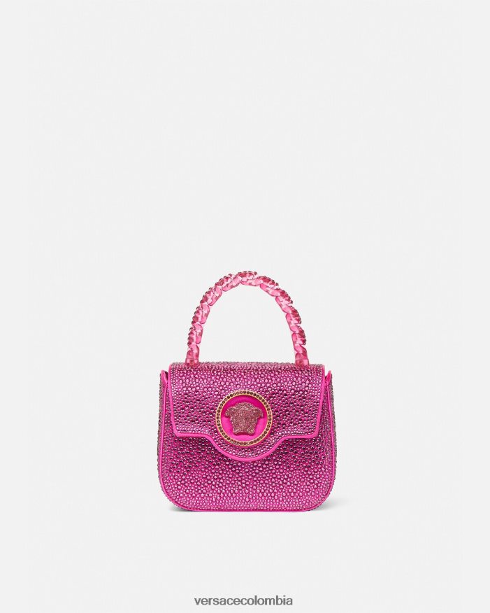 mujer bolso mini con medusa de cristales Versace fucsia 2RP40F315 bolsas