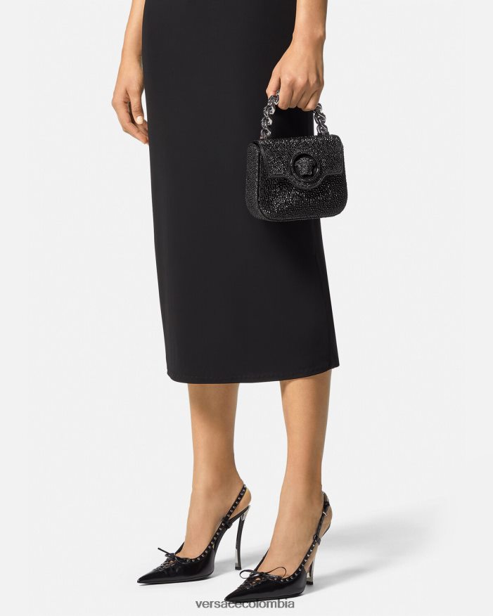 mujer bolso mini con medusa de cristales Versace negro 2RP40F313 bolsas