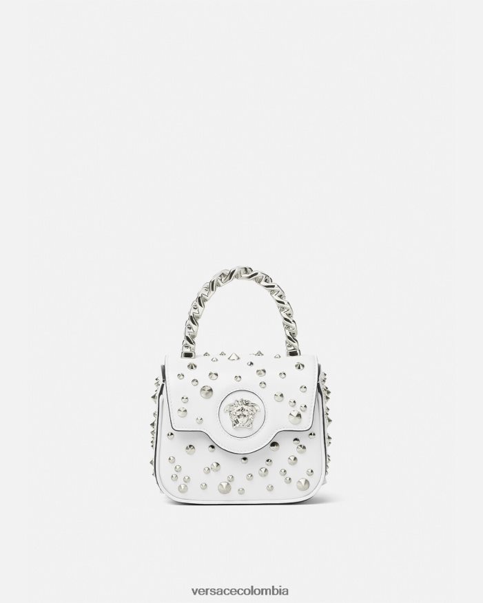 mujer bolso mini con pinchos la medusa Versace blanco 2RP40F353 bolsas