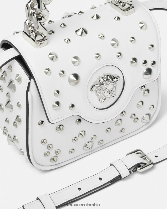 mujer bolso mini con pinchos la medusa Versace blanco 2RP40F353 bolsas
