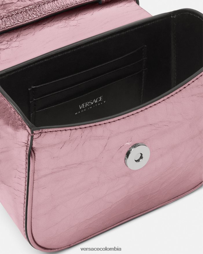 mujer bolso mini metalizado la medusa Versace rosa 2RP40F304 bolsas