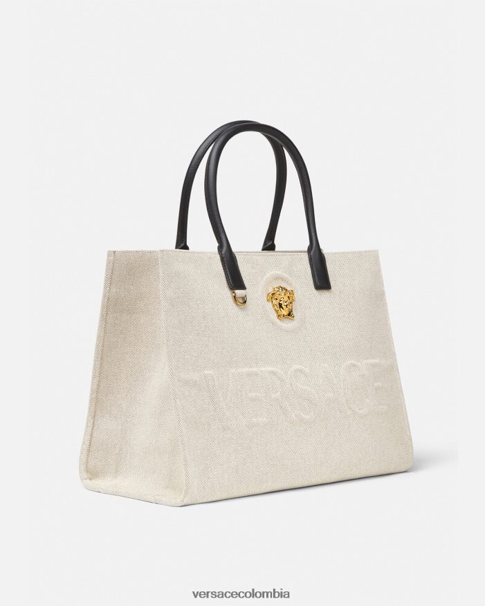 mujer bolso shopper grande con medusa Versace beige 2RP40F340 bolsas