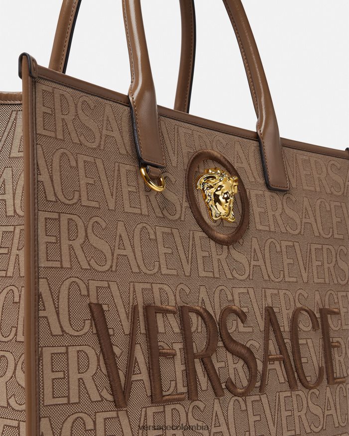 mujer bolso tote grande en toda la prenda Versace marrón 2RP40F321 bolsas