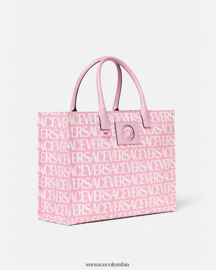 mujer bolso tote grande en toda la prenda Versace rosa 2RP40F323 bolsas