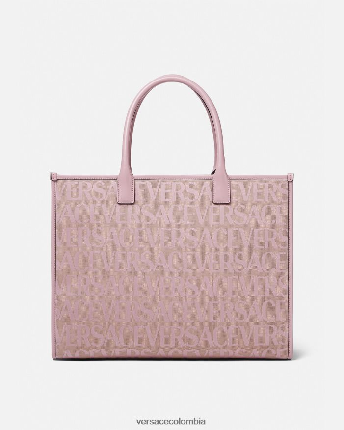 mujer bolso tote grande en toda la prenda Versace rosa y estampado 2RP40F320 bolsas