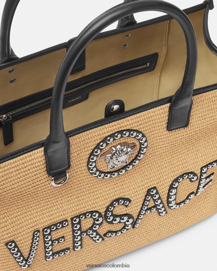 mujer bolso tote la medusa grande con apliques Versace beige 2RP40F301 bolsas