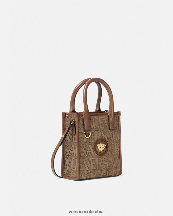 mujer bolso tote mini en toda su extensión Versace marrón 2RP40F318 bolsas