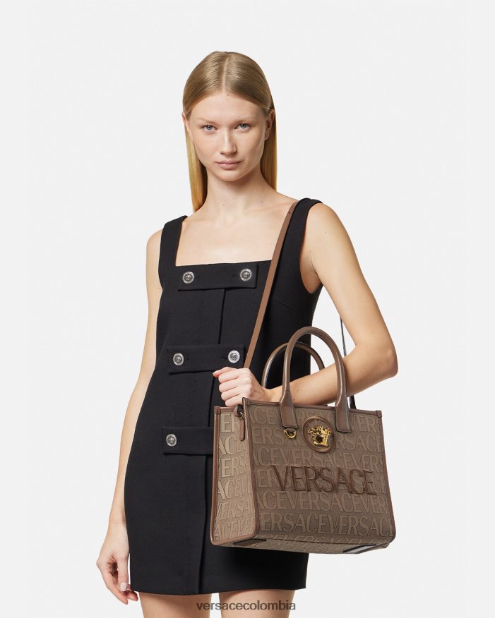 mujer bolso tote pequeño en toda su extensión Versace marrón 2RP40F316 bolsas