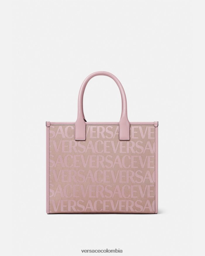 mujer bolso tote pequeño en toda su extensión Versace rosa y estampado 2RP40F317 bolsas