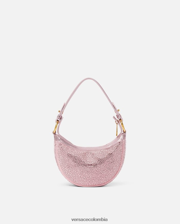 mujer bolso hobo mini con repetición de cristales Versace rosa 2RP40F275 bolsas